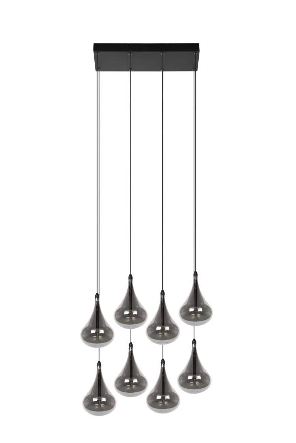 Lucide TEARS - Pendant light - LED Dim. - G4 - 8x1,5W 3000K - Black - off